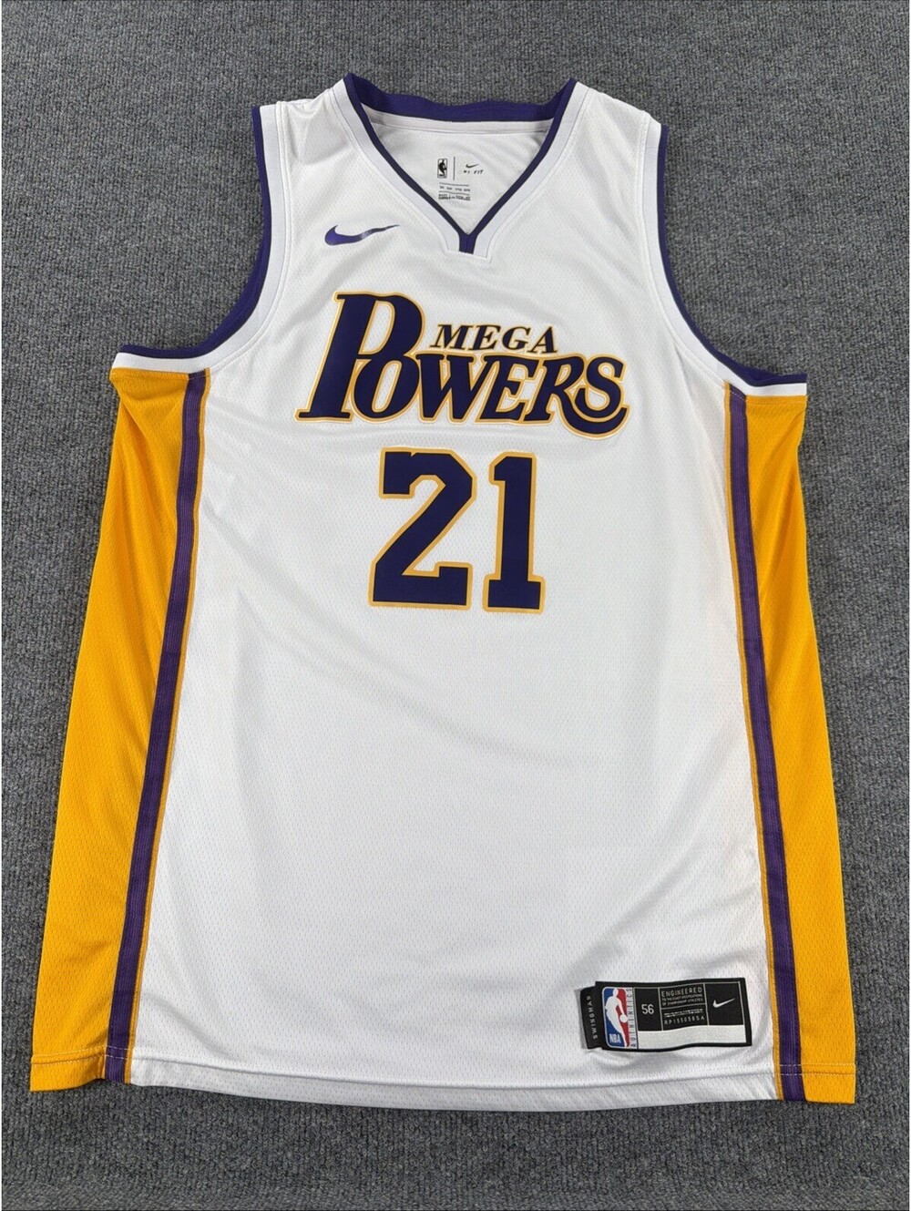 Custom Nike Mega Powers X LA Lakers Jersey- Men's XXL